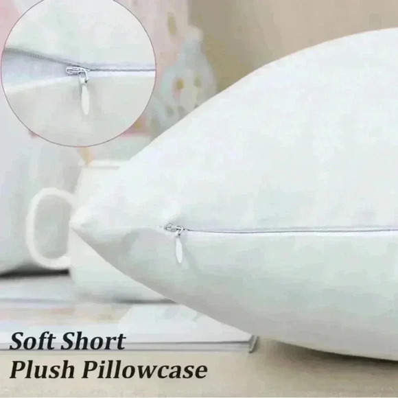 Pillow Covers 18x18” 1 pc W Alphabet Linen White/Gold W Blue Floral Boho Cottage - Picture 6 of 16